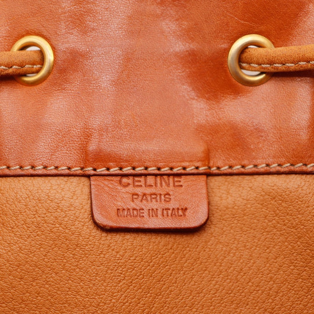 Détail estampille Céline Paris Made in Italy cuir occasion authentique — AMANA Vintage
