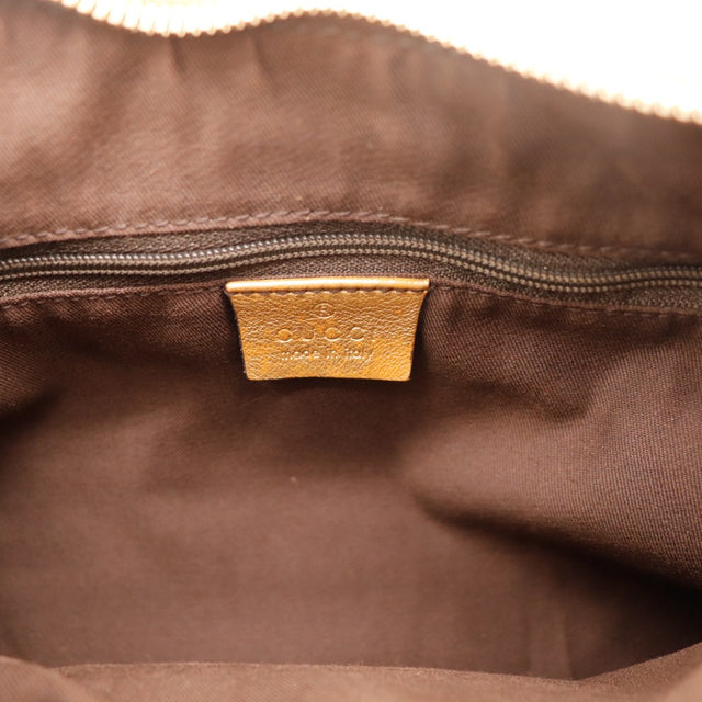 Intérieur doublure textile marron sac Gucci Hobo occasion authentique — AMANA Vintage