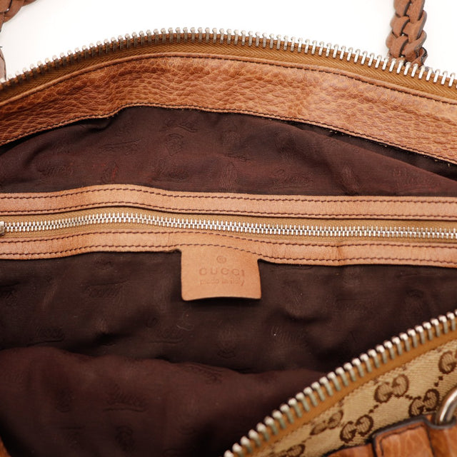 Intérieur doublure toile Gucci Hobo Bamboo occasion authentique — AMANA Vintage