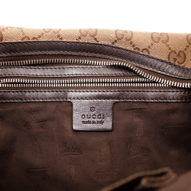 Intérieur du sac Gucci Hobo Interlocking G doublure et plaque Gucci Made in Italy — AMANA Vintage