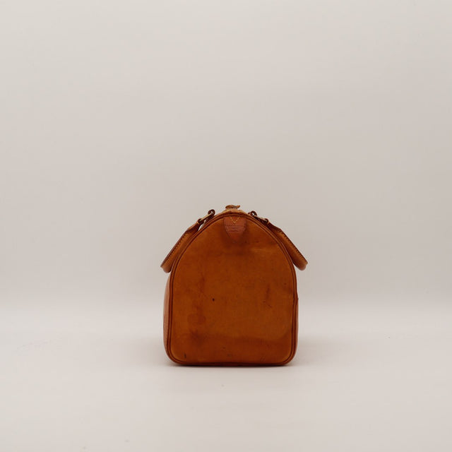 Côté sac Louis Vuitton Speedy 30 cuir naturel patiné occasion authentique — AMANA Vintage