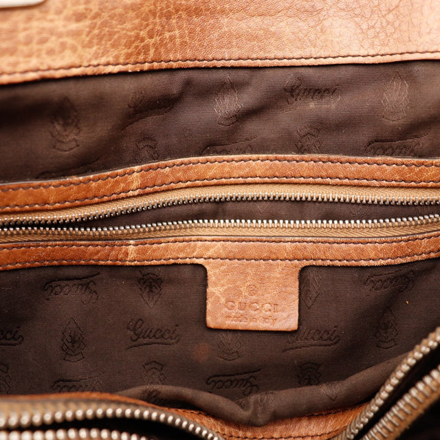 Intérieur Gucci Tote Bag Bamboo doublure monogrammée occasion authentique — AMANA Vintage