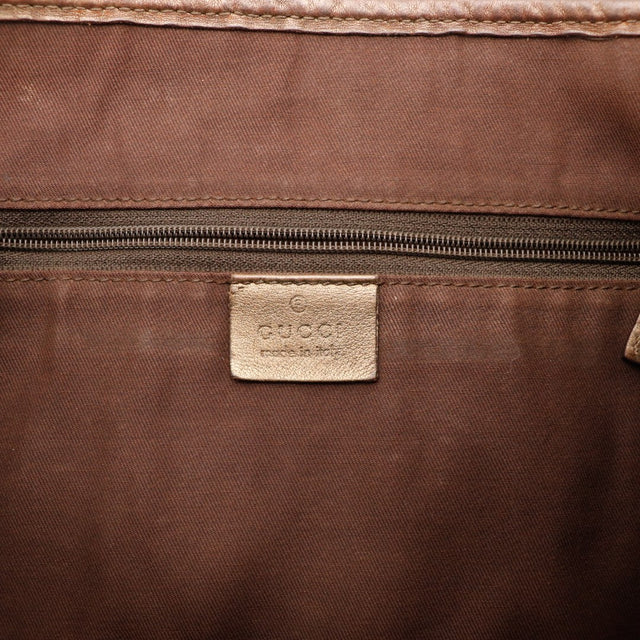 Interieur doublure textile Gucci Hobo plaque logo occasion authentique — AMANA Vintage