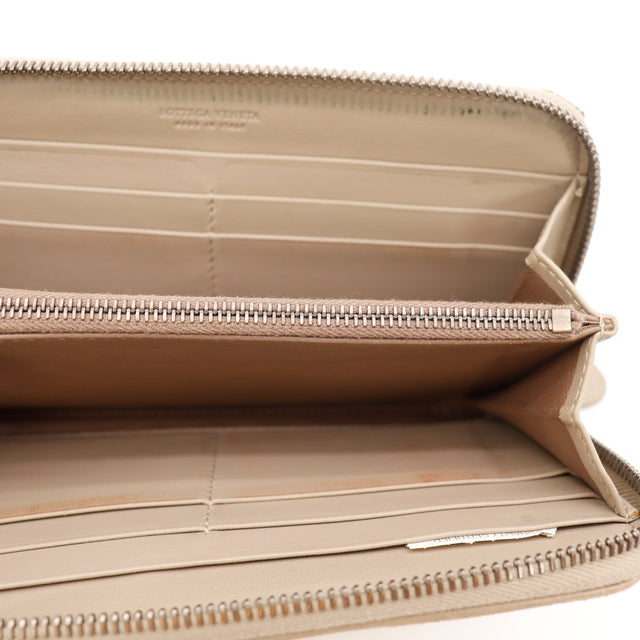Portefeuille Bottega Veneta Intrecciato kaki tressé vue de face occasion authentique — AMANA Vintage