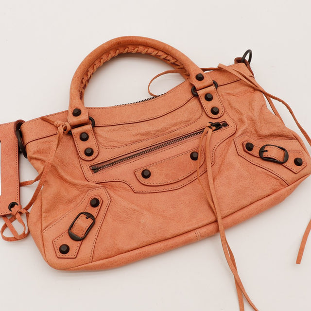 Détail anses tressées et zip Balenciaga First occasion authentique — AMANA Vintage