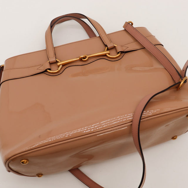 Détail bord supérieur et anses sac Gucci Tote Horsebit — AMANA Vintage