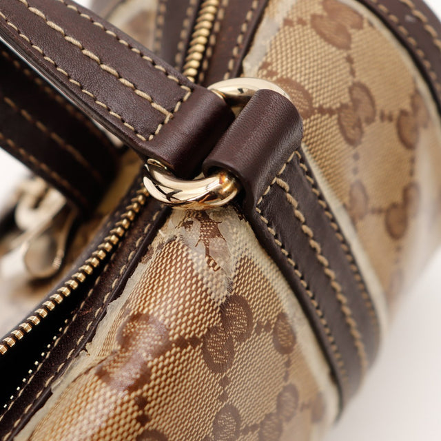 Détail anneau doré et attache anse Gucci Boston occasion authentique — AMANA Vintage