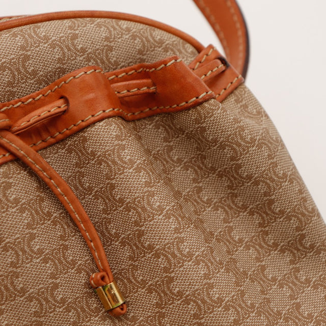 Détail toile Triomphe et cordon en cuir cognac Céline — AMANA Vintage