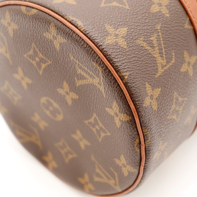 Détail des coutures Louis Vuitton Papillon 30 Toile Monogramme occasion authentique — AMANA Vintage