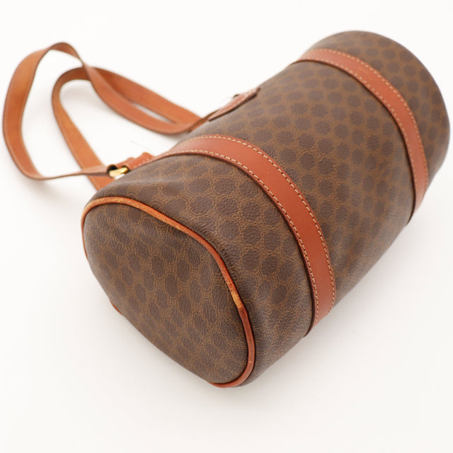 Détail anses cuir caramel Céline Papillon Macadam — AMANA Vintage