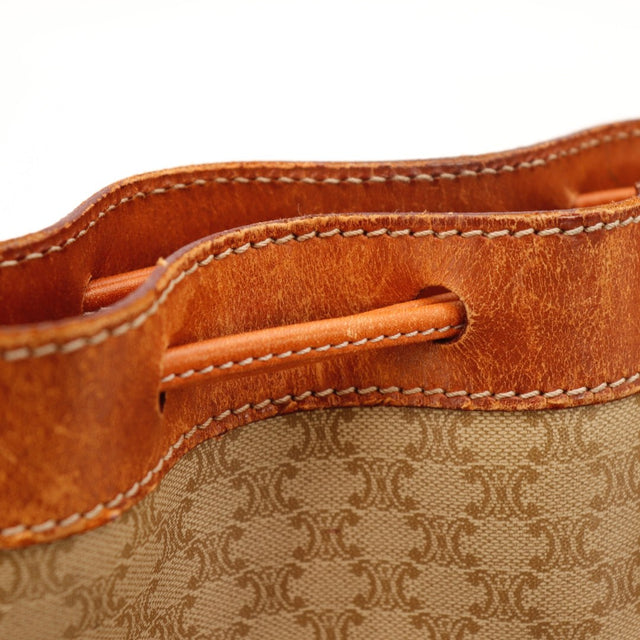 Vue d'ensemble Céline Seau Macadam toile Macadam beige et cognac occasion authentique — AMANA Vintage