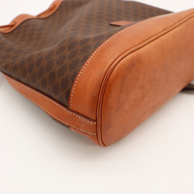 Vue de la base en cuir Céline Seau Macadam marron occasion authentique — AMANA Vintage