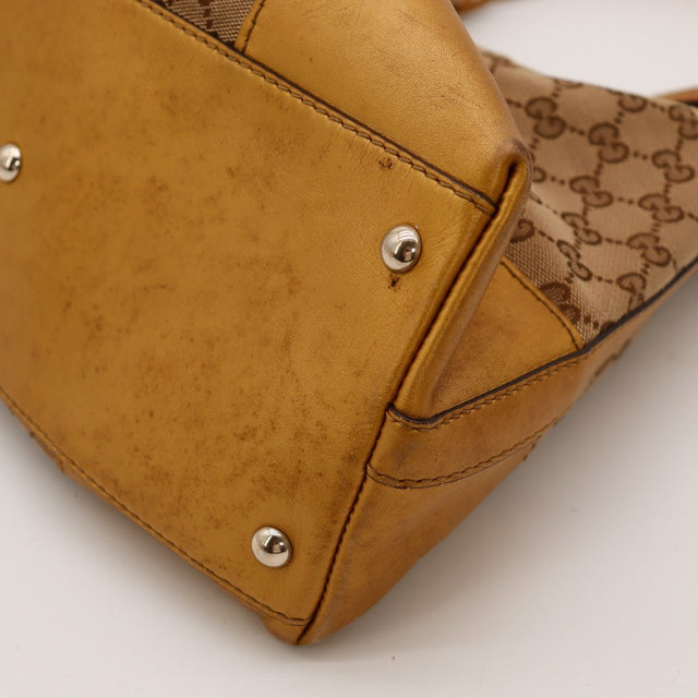 Intérieur Gucci Hobo Interlocking G doublure textile beige propre — AMANA Vintage