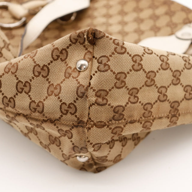 Détail coin inférieur droit Tote Gucci monogramme — AMANA Vintage
