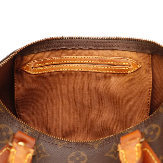 Détail des anses Louis Vuitton Speedy 30 Toile Monogramme occasion authentique — AMANA Vintage