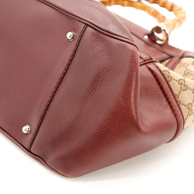 Détail coin inférieur gauche Tote Bag Bambou Gucci état général — AMANA Vintage