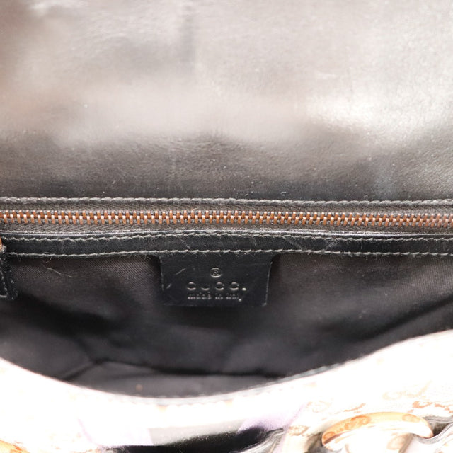 Intérieur Gucci Hobo Horsebit doublure cuir noir zip — AMANA Vintage