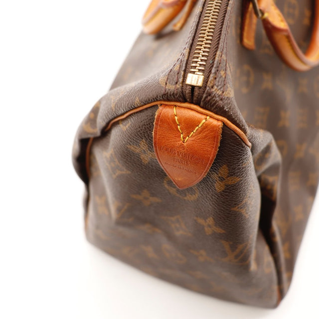 Détail du cadenas et de la clé Louis Vuitton Speedy 30 occasion authentique — AMANA Vintage