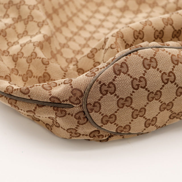 Intérieur doublure noire Gucci Hobo Horsebit zip occasion — AMANA Vintage