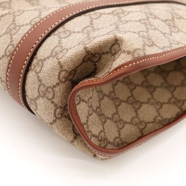 Détail coin bas Tote Horsebit Gucci toile monogrammée — AMANA Vintage
