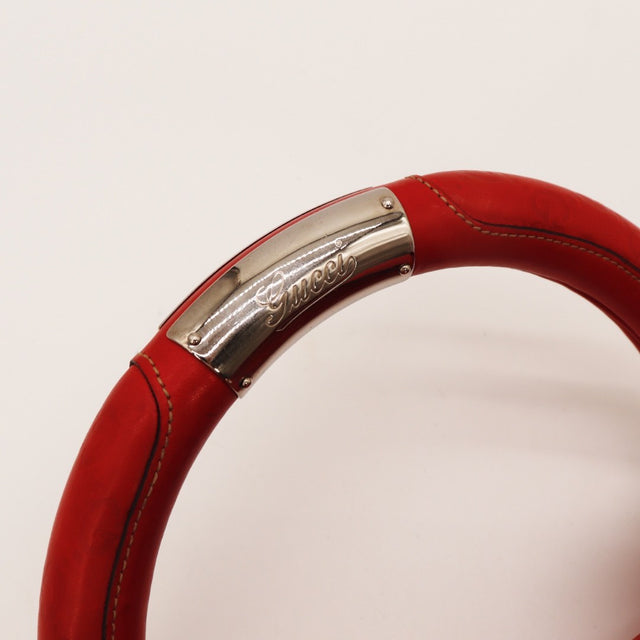 Bandoulière amovible Gucci Indy Hobo cuir Guccissima rouge occasion authentique — AMANA Vintage