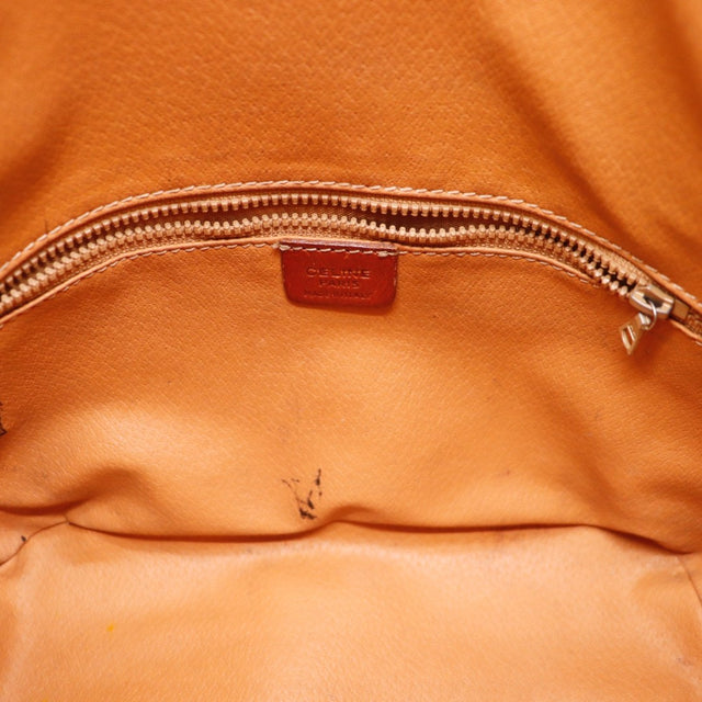 Base en cuir cognac du sac Céline Seau Macadam occasion authentique — AMANA Vintage