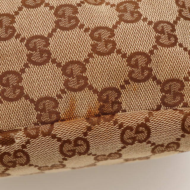 Detail tache canvas sac Gucci Hobo Web bas du sac occasion — AMANA Vintage