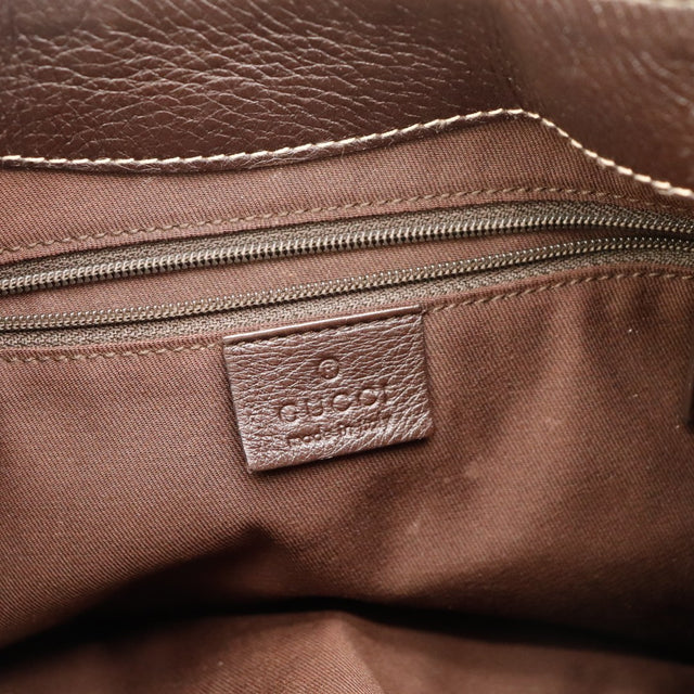 Interieur sac Gucci Hobo Web doublure marron propre etiquette Gucci Made in Italy — AMANA Vintage