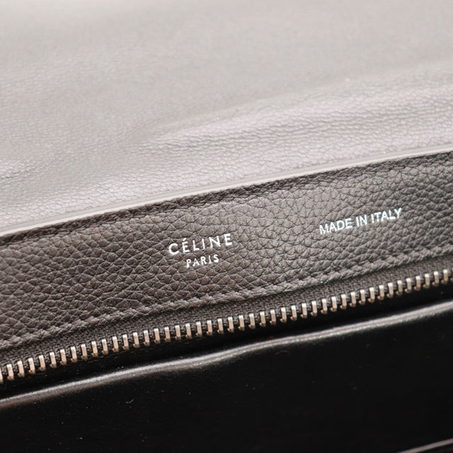 Bandoulière amovible Céline Trapèze cuir noir — AMANA Vintage