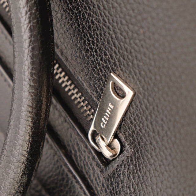 Base du sac Céline Trapèze cuir noir occasion authentique — AMANA Vintage