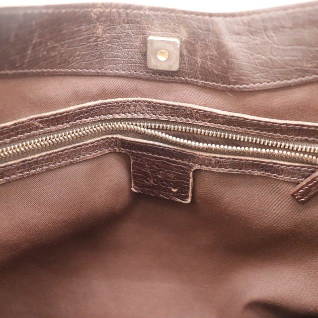 Interieur Gucci Hobo Horsebit doublure marron traces d'utilisation — AMANA Vintage
