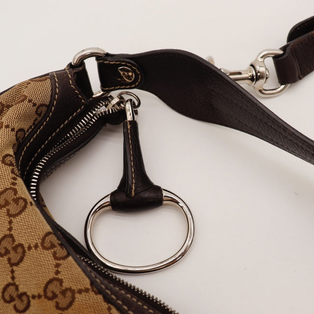 Bandoulière amovible en cuir du sac Gucci Hobo Horsebit occasion authentique — AMANA Vintage