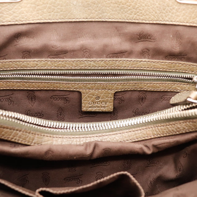 Intérieur tote bag Gucci doublure Gucci all-over beige cuir naturel — AMANA Vintage