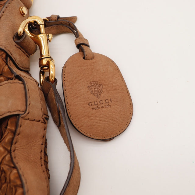 Bandoulière amovible Gucci Hobo python marron occasion authentique — AMANA Vintage