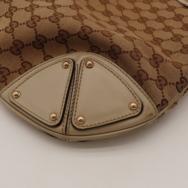 Vue du fond du sac Gucci Indy Hobo toile monogrammée occasion authentique — AMANA Vintage