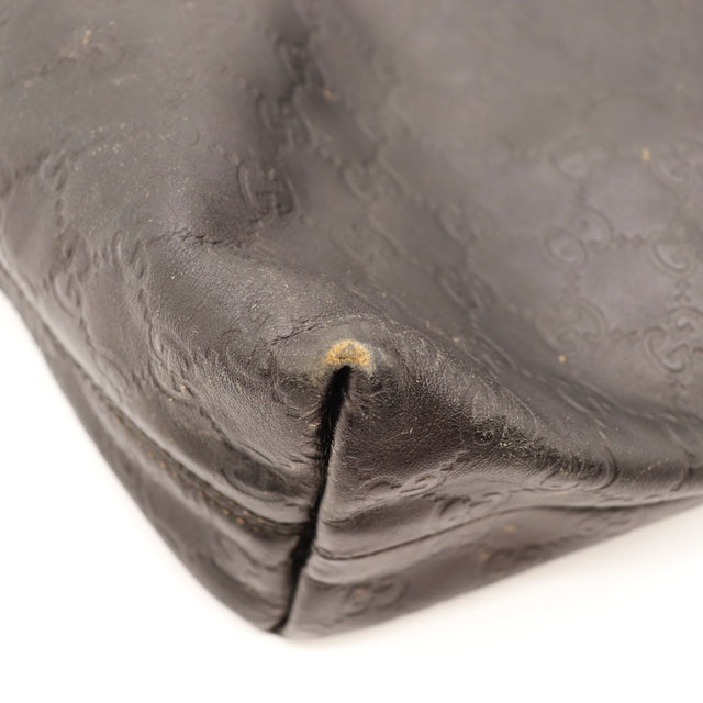 Bandoulière amovible Gucci Hobo Horsebit cuir Guccissima noir occasion authentique — AMANA Vintage
