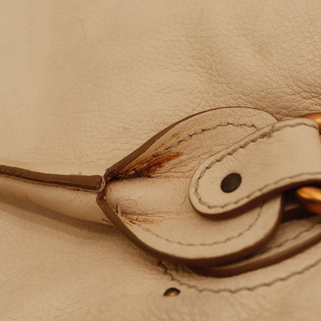 Vue intérieure Chloé Paddington cuir de veau grainé beige occasion authentique — AMANA Vintage