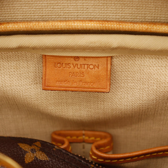 Intérieur toile beige Louis Vuitton Deauville avec étiquette made in France — AMANA Vintage