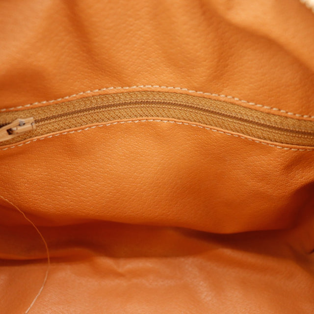 Intérieur doublure cuir orange Céline Boston Macadam occasion — AMANA Vintage