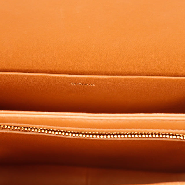 Intérieur cuir cognac Céline Triomphe estampille Triomphe occasion authentique — AMANA Vintage