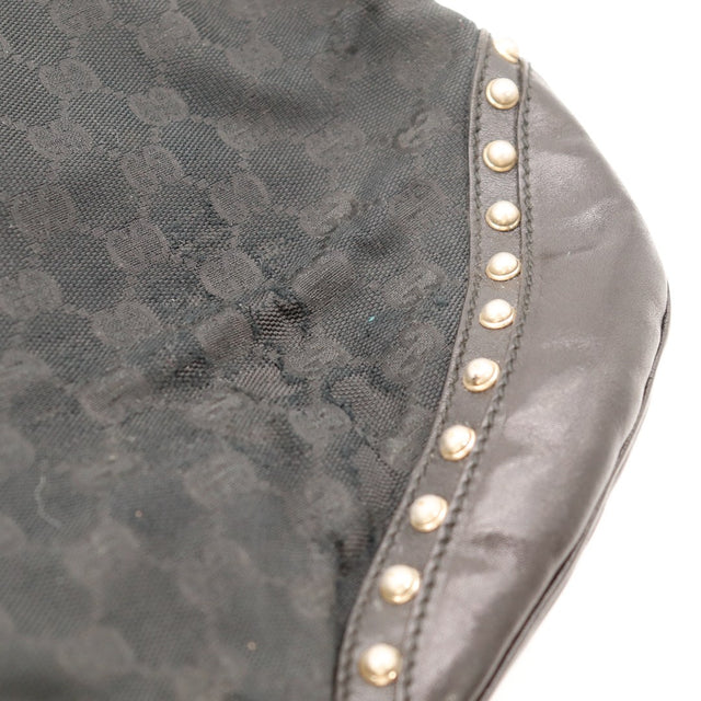 Détail bordure cuir cloutée Gucci Hobo occasion authentique — AMANA Vintage
