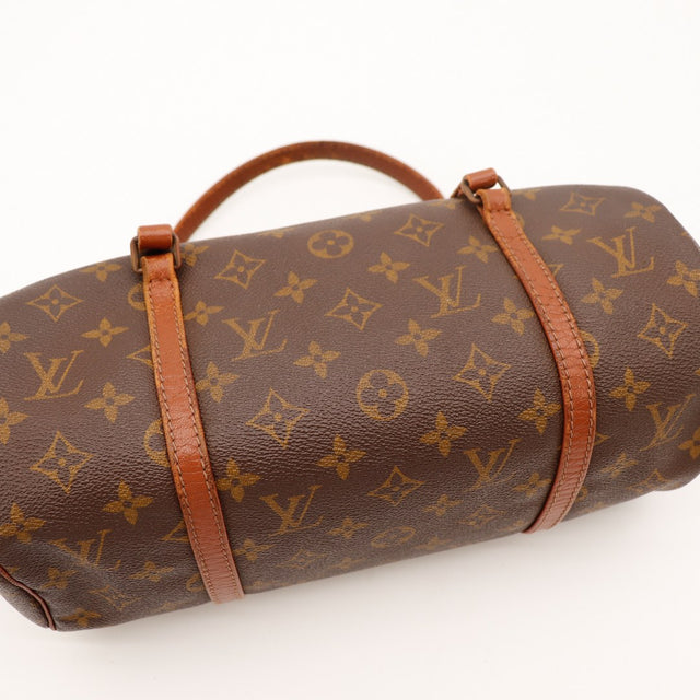 Détail dessus Louis Vuitton Papillon 30 anses cuir patiné — AMANA Vintage