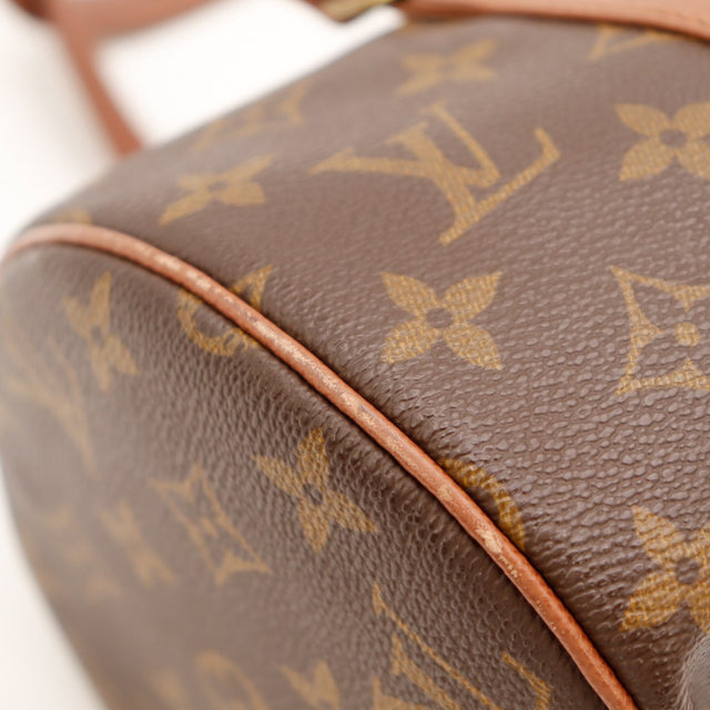 Détail coin et liseré cuir Louis Vuitton Papillon 30 occasion authentique — AMANA Vintage