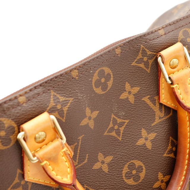 Détail attaches cuir vachette et anses Louis Vuitton Speedy 30 occasion authentique — AMANA Vintage