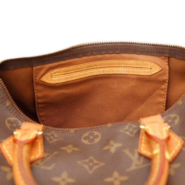 Intérieur Louis Vuitton Speedy 30 doublure et poche plaquée — AMANA Vintage