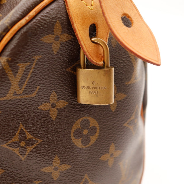 Detail tirette cuir et zip Louis Vuitton Speedy 25 occasion authentique — AMANA Vintage