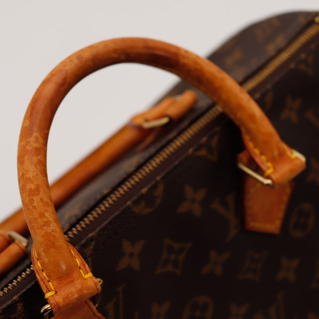 Detail anses cuir vachette Louis Vuitton Speedy 35 usure visible — AMANA Vintage