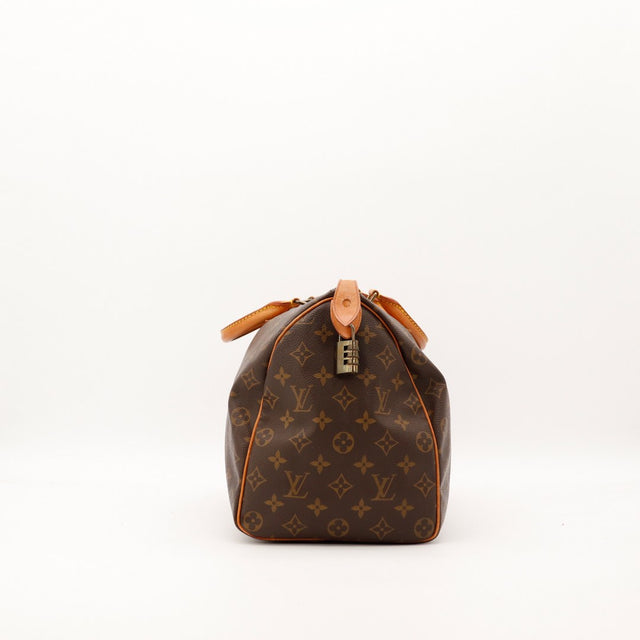 Intérieur Louis Vuitton Speedy 35 doublure textile marron propre — AMANA Vintage