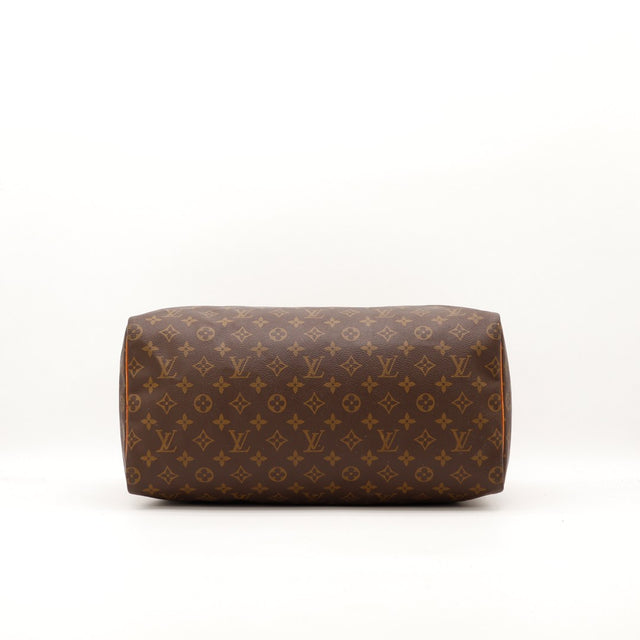 Vue du fond Louis Vuitton Speedy 40 toile Monogram état général — AMANA Vintage