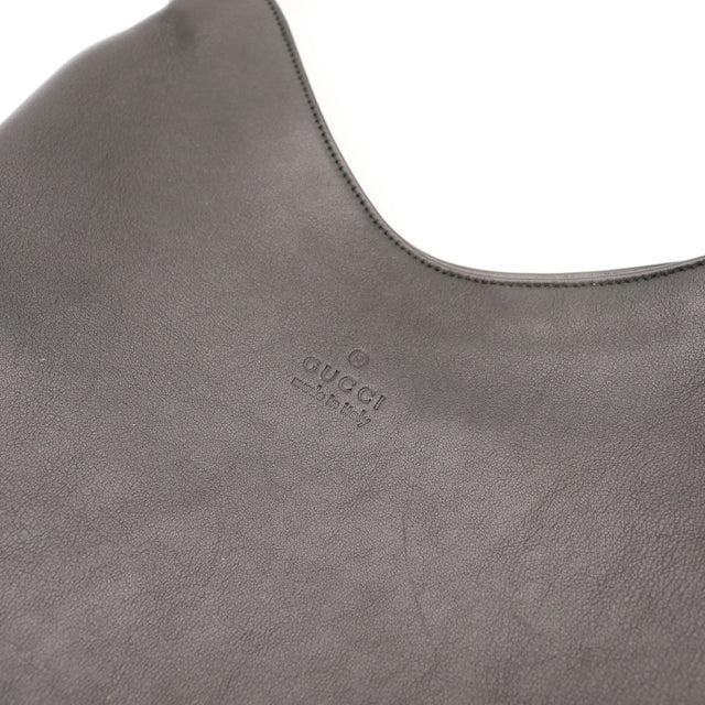 Vue de l'intérieur Gucci Hobo Bambou cuir lisse noir occasion authentique — AMANA Vintage